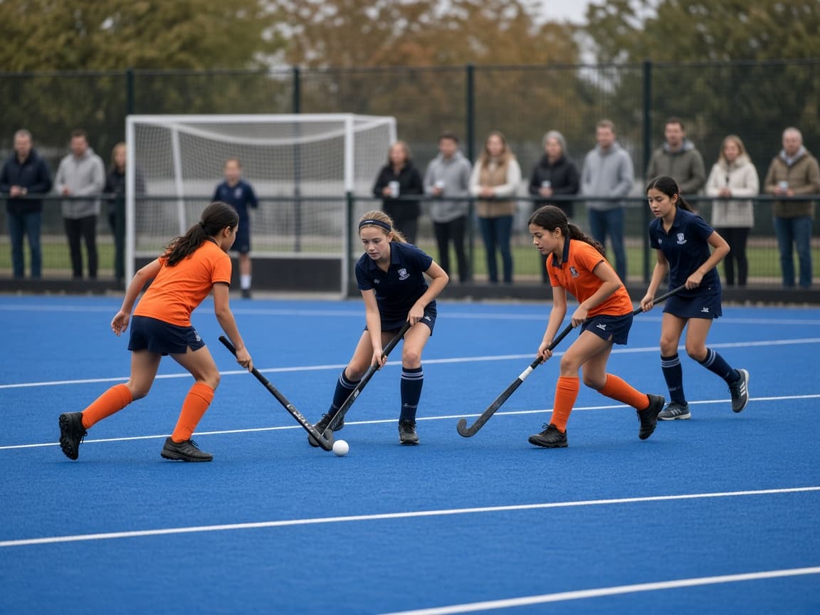 Feldhockey im Sommer, Hallenhockey im Winter.